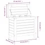 Gartenhocker aus imprägniertem Kiefernholz 62x31,5x52 cm von , Modulare Sofas für den Außenbereich - Ref: Foro24-844892, Prei...