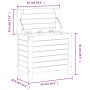Gartenhocker aus imprägniertem Kiefernholz 62x31,5x52 cm von , Modulare Sofas für den Außenbereich - Ref: Foro24-844892, Prei...