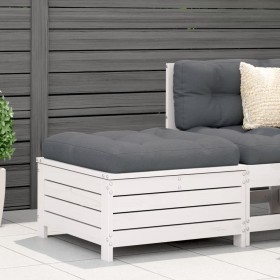 Garden stool solid white pine wood 62x63.5x32 cm by , Outdoor sofas - Ref: Foro24-844899, Price: 85,10 €, Discount: %