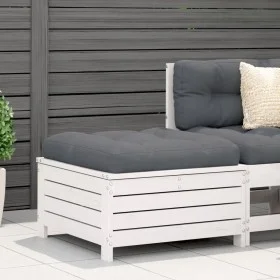 Gartenhocker aus massivem weißem Kiefernholz 62x63,5x32 cm von , Outdoor-Sofas - Ref: Foro24-844899, Preis: 84,02 €, Rabatt: %