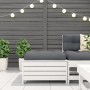 Gartenhocker aus massivem weißem Kiefernholz 62x63,5x32 cm von , Outdoor-Sofas - Ref: Foro24-844899, Preis: 85,10 €, Rabatt: %