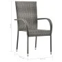 Stackable garden chairs 2 units gray synthetic rattan by vidaXL, Garden chairs - Ref: Foro24-46464, Price: 110,64 €, Discount: %