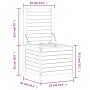 Gartenhocker aus massivem Kiefernholz 62x63,5x53,5 cm von , Outdoor-Sofas - Ref: Foro24-844903, Preis: 73,37 €, Rabatt: %