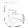 Gartenhocker aus massivem Kiefernholz 62x63,5x53,5 cm von , Outdoor-Sofas - Ref: Foro24-844903, Preis: 72,68 €, Rabatt: %