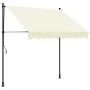 Cream fabric and steel retractable awning 200x150 cm by , Awnings - Ref: Foro24-368745, Price: 78,89 €, Discount: %