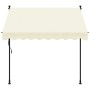 Toldo retráctil tela y acero crema 200x150 cm