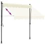 Cream fabric and steel retractable awning 200x150 cm by , Awnings - Ref: Foro24-368745, Price: 78,89 €, Discount: %