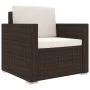 11-piece garden furniture set with brown synthetic rattan cushions by vidaXL, Garden sets - Ref: Foro24-46789, Price: 1,00 €,...