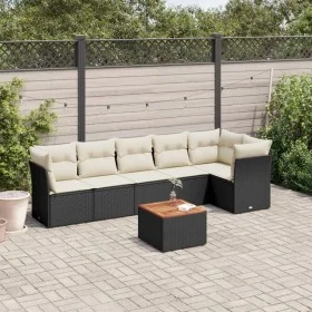 7-piece garden dining set and black synthetic rattan cushions by , Garden sets - Ref: Foro24-3255979, Price: 408,12 €, Discou...