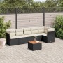 7-teiliges Garten-Essset und schwarze Kissen aus synthetischem Rattan von , Gartensets - Ref: Foro24-3255979, Preis: 412,74 €...