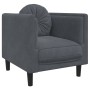 Armchair with dark gray velvet cushion by , Sofas - Ref: Foro24-372623, Price: 130,85 €, Discount: %