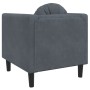 Armchair with dark gray velvet cushion by , Sofas - Ref: Foro24-372623, Price: 130,85 €, Discount: %
