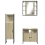 Sonoma oak plywood 3-piece bathroom furniture set by , Bathroom furniture - Ref: Foro24-3214756, Price: 194,10 €, Discount: %