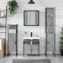 Sonoma gray plywood 4-piece bathroom cabinet set by , Bathroom furniture - Ref: Foro24-3214768, Price: 251,20 €, Discount: %