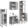 4-teiliges Badezimmerschrank-Set aus grauem Sonoma-Sperrholz von , Badezimmermöbel - Ref: Foro24-3214768, Preis: 254,51 €, Ra...