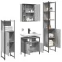 Sonoma gray plywood 4-piece bathroom cabinet set by , Bathroom furniture - Ref: Foro24-3214768, Price: 251,20 €, Discount: %