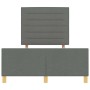 Estructura de cama con cabecera Gris oscuro 120 x 190 cm tela
