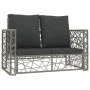 Set de muebles de jardín 2 pzas y cojines ratán sintético gris de vidaXL, Conjuntos de jardín - Ref: Foro24-46812, Precio: 18...