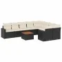 Gartensofa-Set 10-teilig mit schwarzen synthetischen Rattankissen von , Gartensets - Ref: Foro24-3256609, Preis: 580,79 €, Ra...