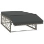 Set de muebles de jardín 2 pzas y cojines ratán sintético gris