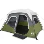 Family tent with LED 6 people quick opening light green by , tents - Ref: Foro24-94307, Price: 181,68 €, Discount: %