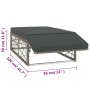Set de muebles de jardín 2 pzas y cojines ratán sintético gris