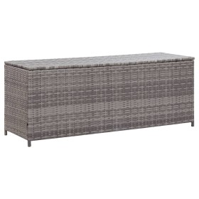 Graue Garten-Aufbewahrungsbox aus synthetischem Rattan, 150 x 50 x 60 cm von vidaXL, Aufbewahrungsboxen für den Außenbereich ...