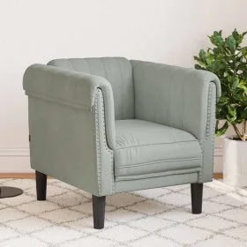 Sillón de terciopelo gris claro de , Sofás - Ref: Foro24-372565, Precio: 132,87 €, Descuento: %