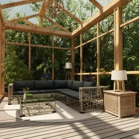 6-piece garden furniture set with gray synthetic rattan cushions by vidaXL, Garden sets - Ref: Foro24-46809, Price: 599,05 €,...