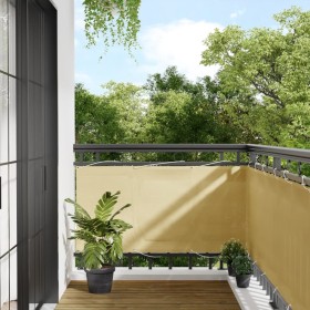 Pantalla de balcón 100% poliéster Oxford color arena 75x800 cm