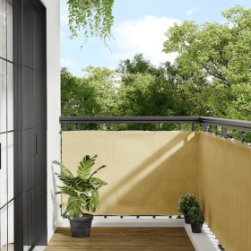 Balcony screen 100% polyester Oxford sand color 90x700 cm by , Umbrellas - Ref: Foro24-4000032, Price: 29,35 €, Discount: %