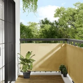 Balcony screen 100% polyester Oxford sand color 90x700 cm by , Umbrellas - Ref: Foro24-4000032, Price: 28,75 €, Discount: %