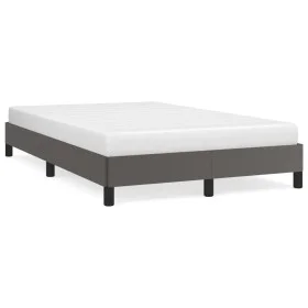 Estructura de cama cuero sintético gris 120x190 cm de , Camas y somieres - Ref: Foro24-379500, Precio: 97,63 €, Descuento: %