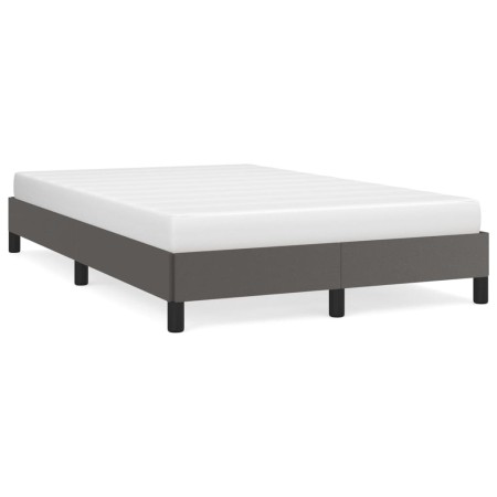 Estructura de cama cuero sintético gris 120x190 cm de , Camas y somieres - Ref: Foro24-379500, Precio: 99,26 €, Descuento: %
