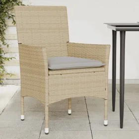 Sillones de jardín con cojines 2 uds ratán sintético beige de , Sillas de jardín - Ref: Foro24-368112, Precio: 123,65 €, Desc...