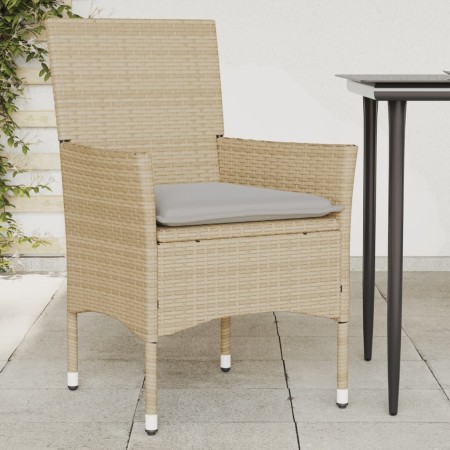 Gartensessel mit Kissen 2 Einheiten beiges synthetisches Rattan von , Gartenstühle - Ref: Foro24-368112, Preis: 116,79 €, Rab...
