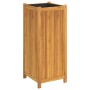 Planter with solid acacia wood lining 42x42x100 cm by , Pots and planters - Ref: Foro24-366438, Price: 111,66 €, Discount: %