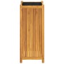 Planter with solid acacia wood lining 42x42x100 cm by , Pots and planters - Ref: Foro24-366438, Price: 111,66 €, Discount: %