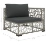 Set mit 6 Gartenmöbeln und Kissen synthetisches Rattangrau von vidaXL, Gartensets - Ref: Foro24-46809, Preis: 606,22 €, Rabat...