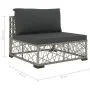 6-piece garden furniture set with gray synthetic rattan cushions by vidaXL, Garden sets - Ref: Foro24-46809, Price: 599,05 €,...