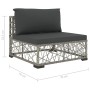 Set mit 6 Gartenmöbeln und Kissen synthetisches Rattangrau von vidaXL, Gartensets - Ref: Foro24-46809, Preis: 606,22 €, Rabat...