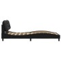 Bed frame with LED lights black synthetic leather 100x200 cm by , Beds and slatted bases - Ref: Foro24-3213913, Price: 140,90...