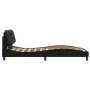 Bed frame with LED lights black synthetic leather 100x200 cm by , Beds and slatted bases - Ref: Foro24-3213913, Price: 139,17...
