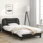 Bed frame with LED synthetic leather black white 100x200 cm by , Beds and slatted bases - Ref: Foro24-3213918, Price: 138,24 ...