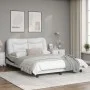 Bed frame with LED black white synthetic leather 120x200 cm by , Beds and slatted bases - Ref: Foro24-3213926, Price: 220,80 ...