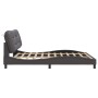 Estructura de cama con luz LED cuero sintético gris 180x200 cm de , Camas y somieres - Ref: Foro24-3213951, Precio: 270,13 €,...