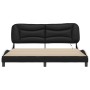 Bettgestell mit LED-Licht PE-Leder schwarz weiß 180x200 cm von , Betten und Lattenroste - Ref: Foro24-3213953, Preis: 263,33 ...