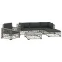 Set de muebles de jardín 6 pzas y cojines ratán sintético gris de vidaXL, Conjuntos de jardín - Ref: Foro24-46811, Precio: 41...