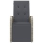 Garden recliner with gray synthetic rattan cushions by , Garden chairs - Ref: Foro24-319540, Price: 242,40 €, Discount: %