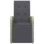 Garden recliner with gray synthetic rattan cushions by , Garden chairs - Ref: Foro24-319540, Price: 236,53 €, Discount: %